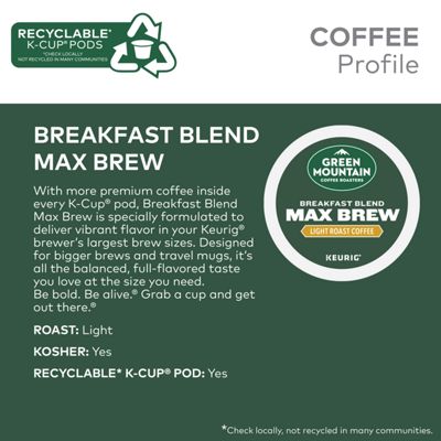 Keurig K-Cup Coffee Breakfast Blend Max Brew Coffee - Image 7