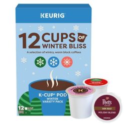 Keurig K-Cup Coffee 12 Cups of Winter Bliss Variety Pack