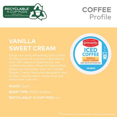 Keurig K-Cup Coffee Iced Vanilla Sweet Cream Coffee - Image 6